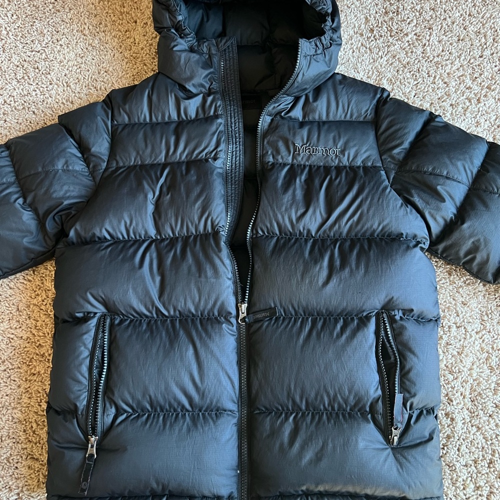 Marmot Black Puffer Jacket boys size xl